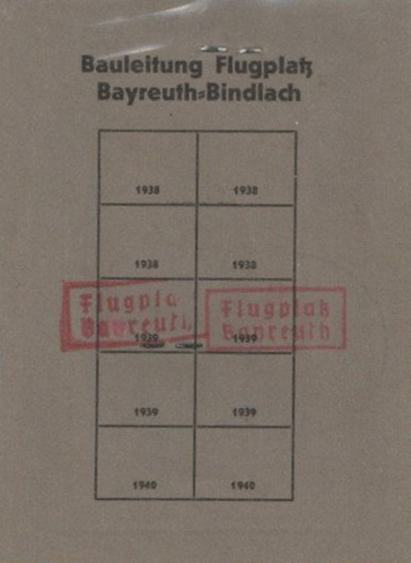 WK II MILITÄR - Dokumente - BAULEITUNG PERSONALAUSWEIS mit Lichtbild FLUGPLATZ BAYREUTH-BINDLACH