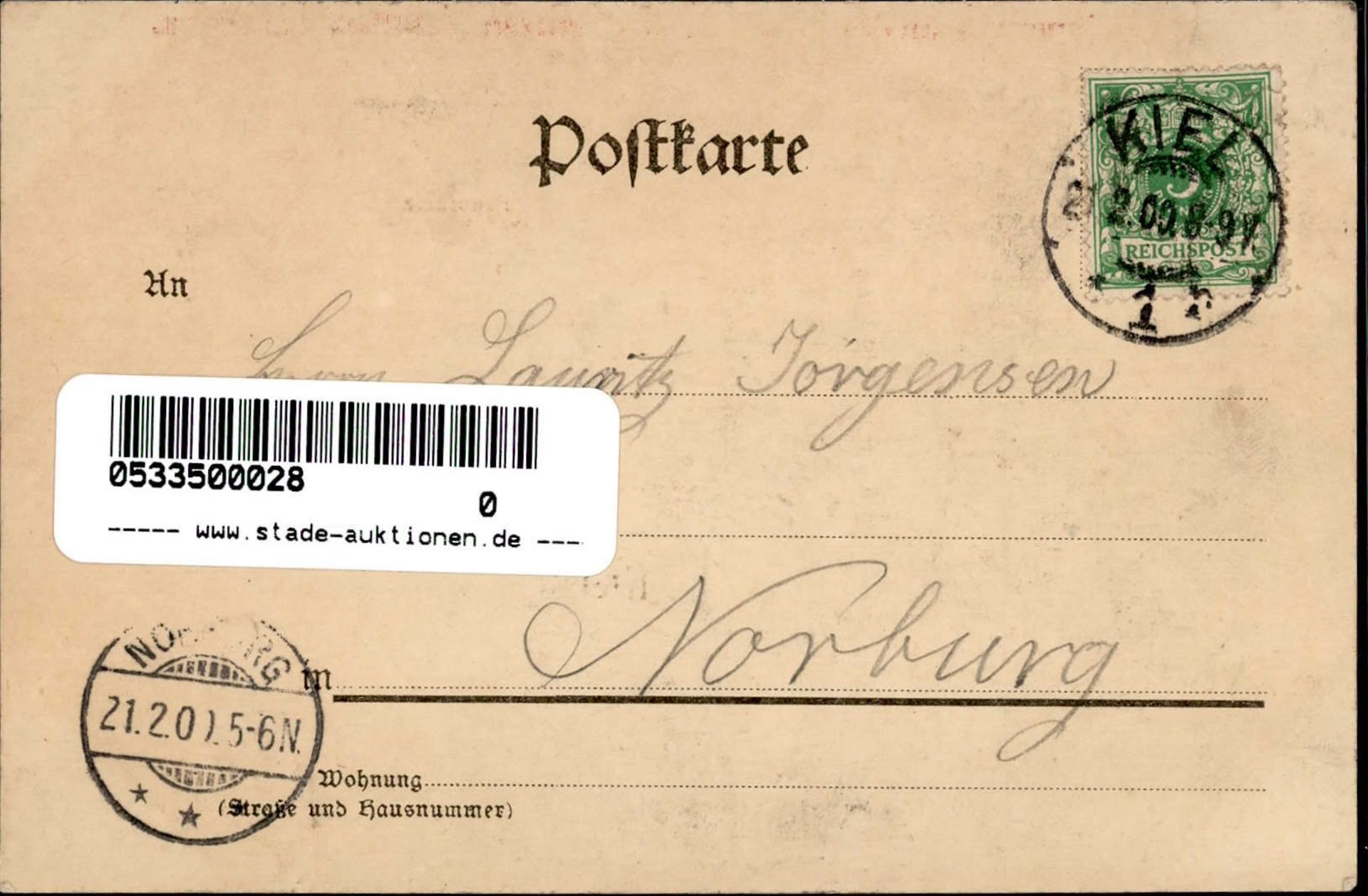 Deutsche Post China Zur Erinnerung an die Heimkehr des Prinzen Heinrich aus China Kiel 1900 I-II - Image 2 of 2