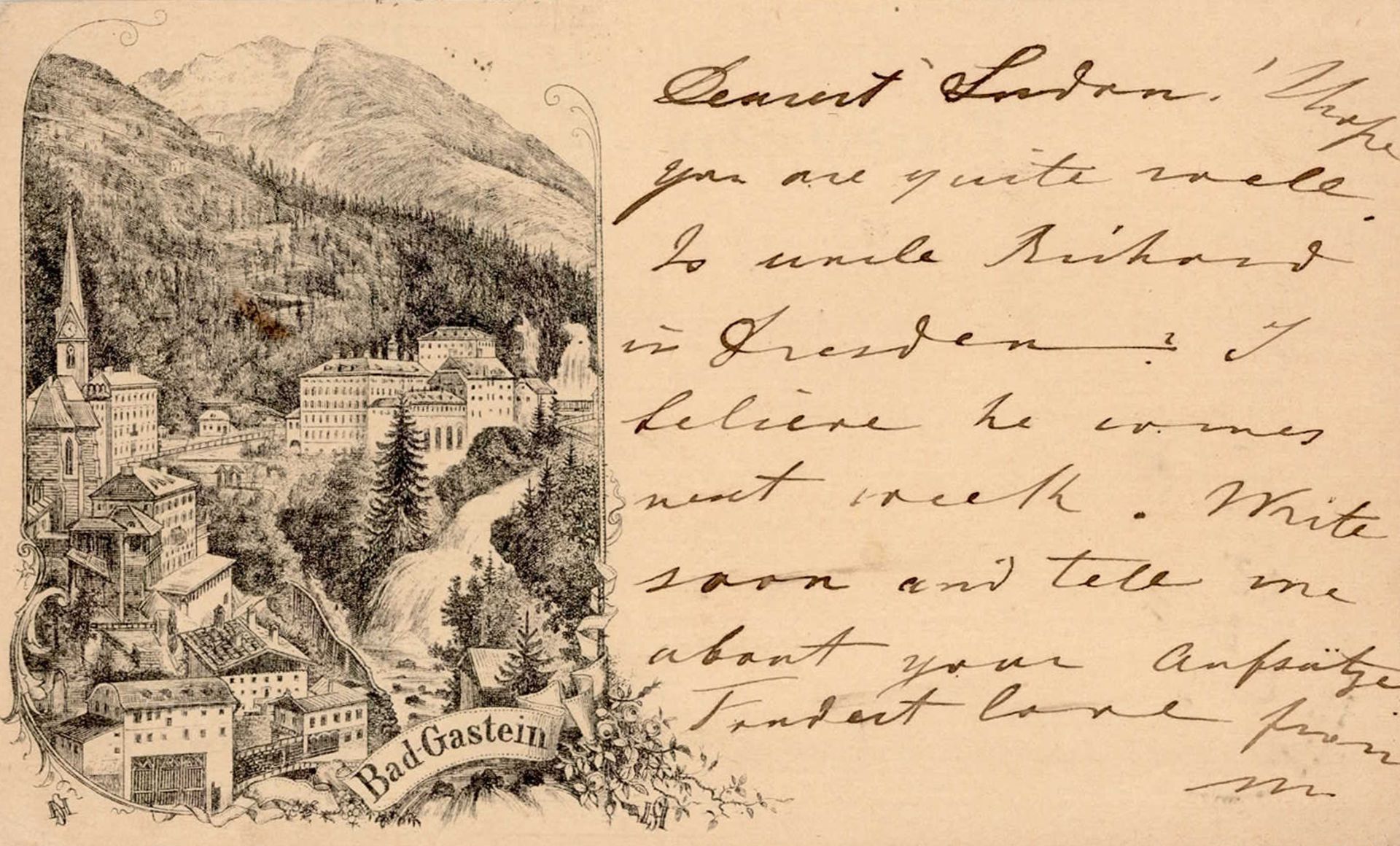 Vorläufer Österreich Bad Gastein 1884 auf Ganzsache 2 Kr. I-II