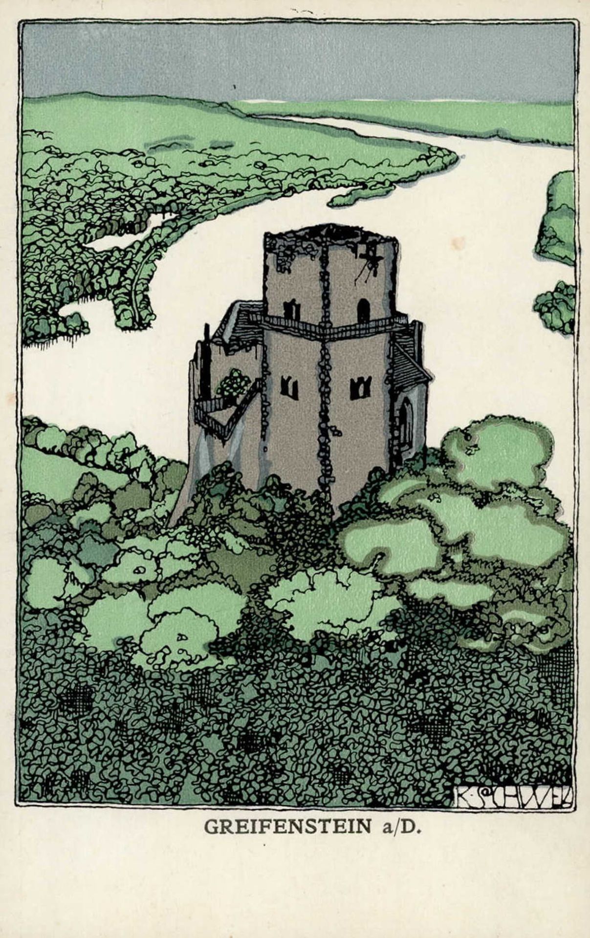 Wiener Werkstätte Nr. 668 Schwetz, Karl Greifenstein I-II