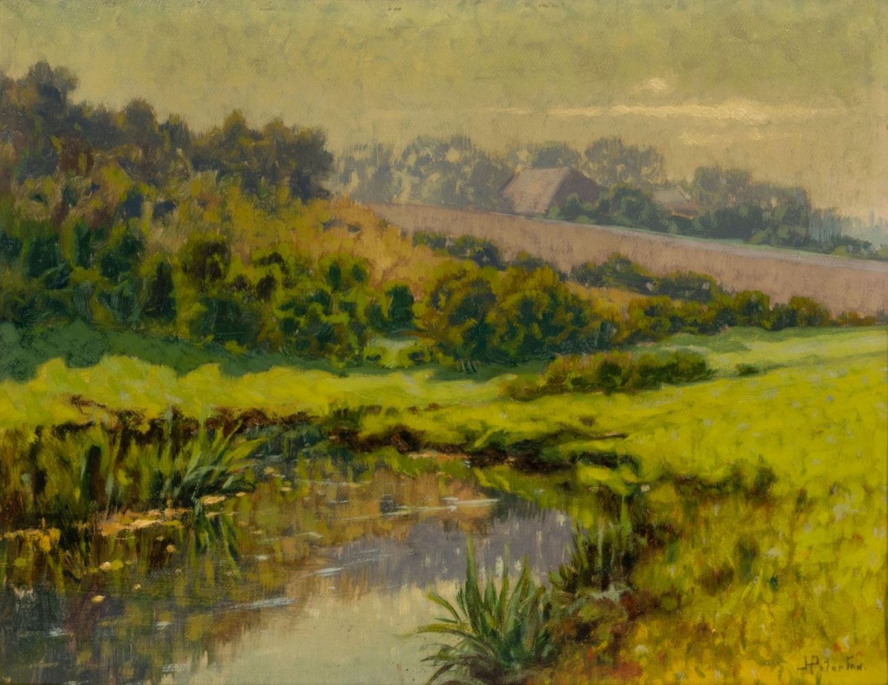 Petersen, Heinrich (Schleswig 1881 - Kiel 1955). Holstein Summer Landscape.