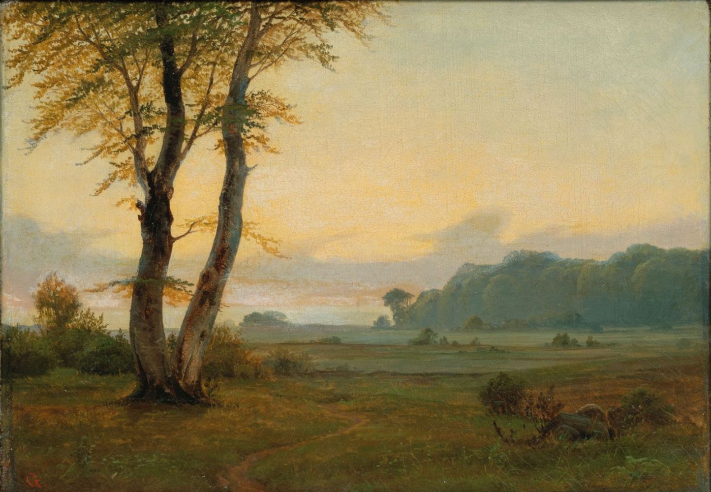 Gurlitt, Louis (Altona 1812 - Naundorf 1897). Northern German Landscape.