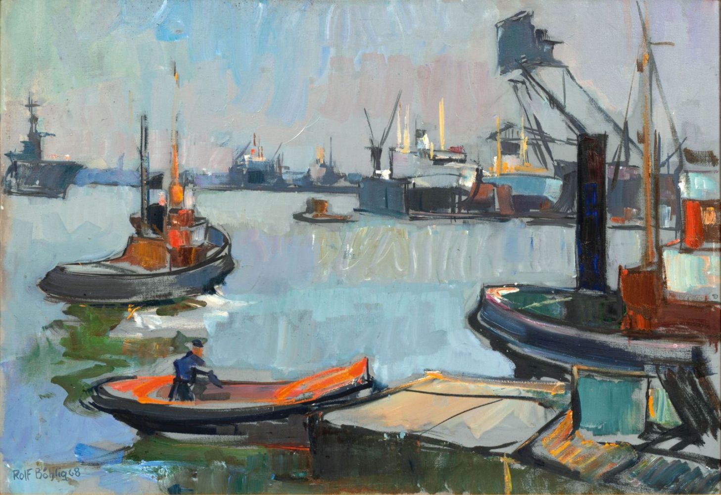 Böhlig, Rolf (Hamburg 1904 - Hamburg 1979). Port of Hamburg.