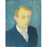 Reinhold Zulkowski (Bromberg 1899 - Hamburg 1966). Portrait mit Blau.