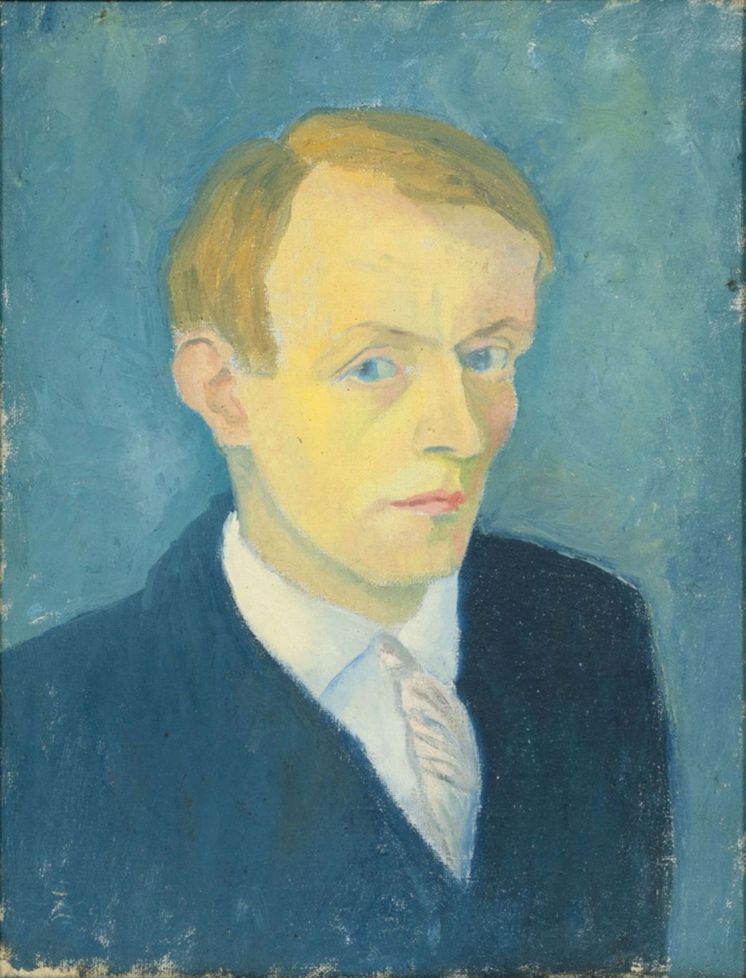Zulkowski, Reinhold (Bromberg 1899 - Hamburg 1966). Portrait in Blue.