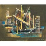 César Klein (Hamburg 1876 - Lübeck 1954). Studie für ein Bühnenbild.