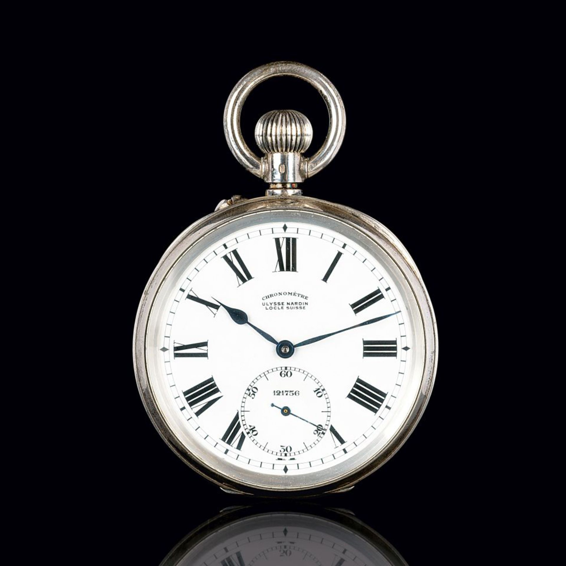 Ulysse Nardin Le Locle, est. 1846. A large Chronometer Pocketwatch Marine.