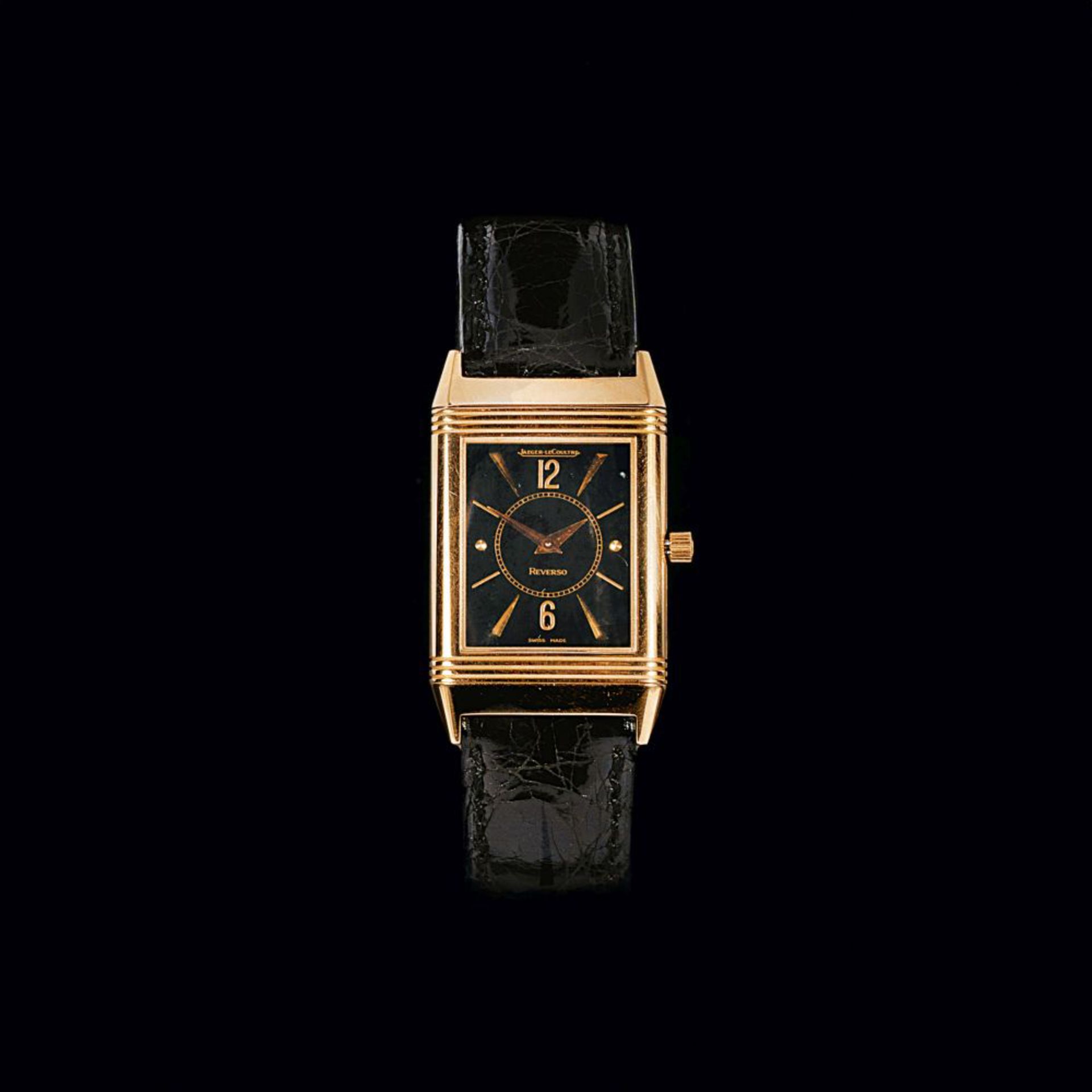 Jaeger-LeCoultre. A Wristwatch 'Reverso Black'.
