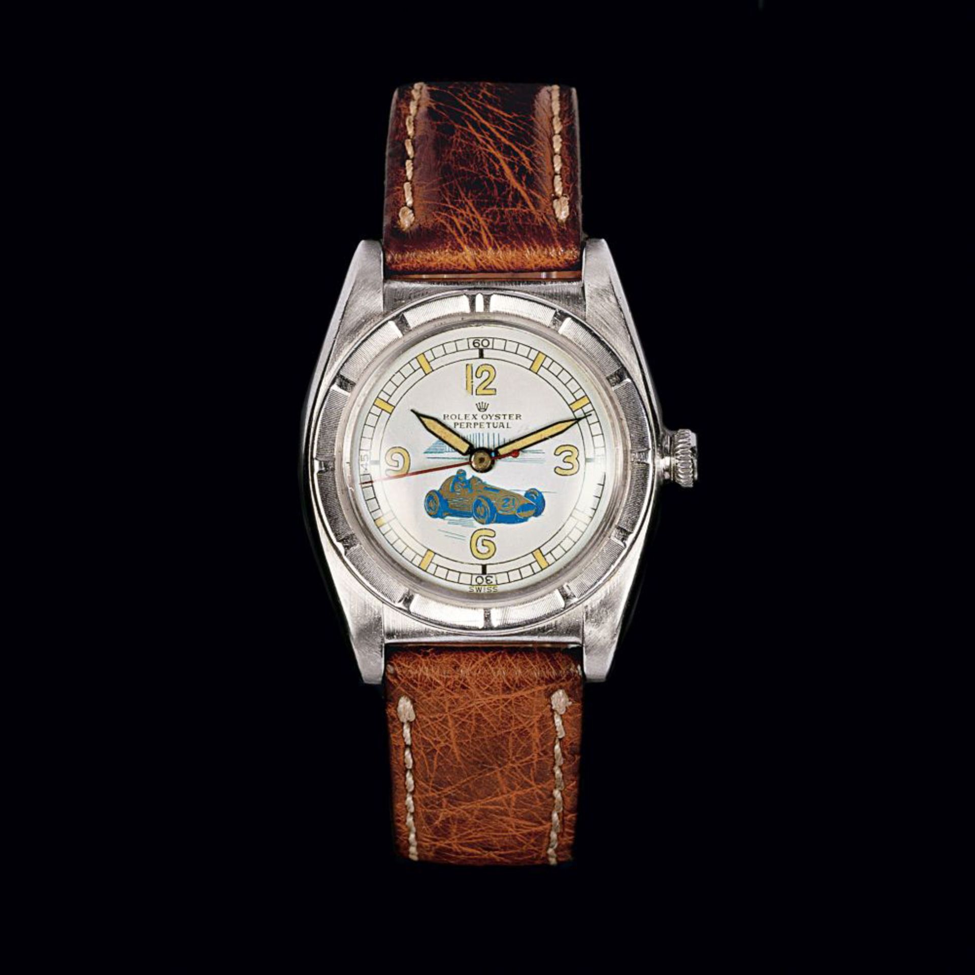 Rolex. A Vintage Gentlemen's Wristwatch 'Oyster Perpetual Bubbleback - Roadster'.