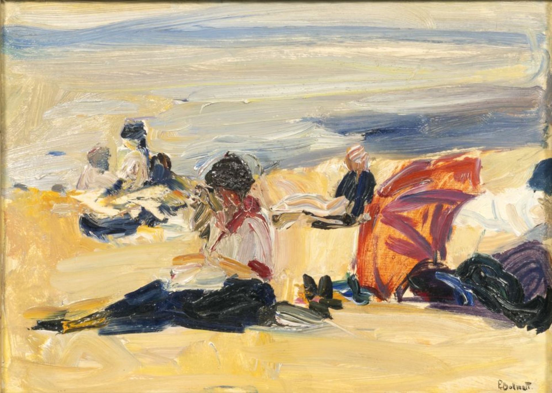 Bollmann, Paul (Hannover 1885 - Überlingen/Bodensee 1944). On the Beach.