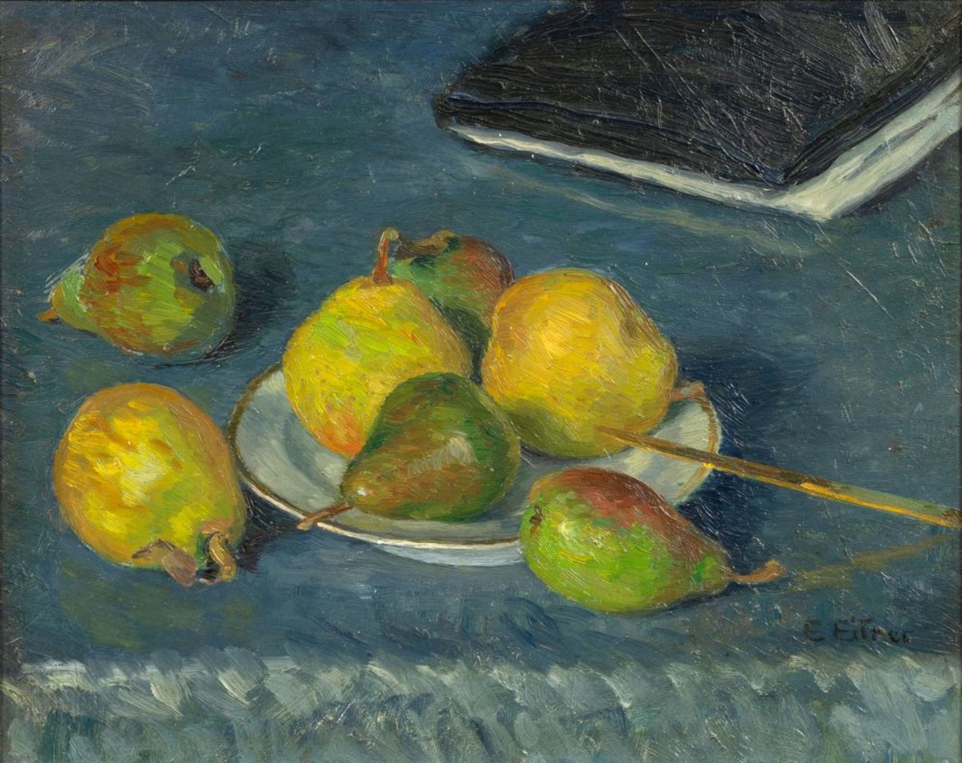 Eitner, Ernst (Hamburg 1867 - Hamburg 1955). Still-Life with Pears.