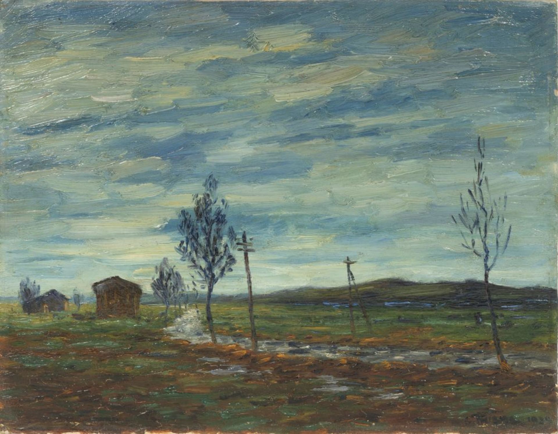 Leopold Thieme (Rochlitz/Sachsen 1880 - Lübeck 1963). Französische Landschaft.