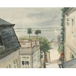 Paul Kayser (Hamburg 1869 - Donaueschingen 1942). Blick auf die Elbe bei Blankenese.