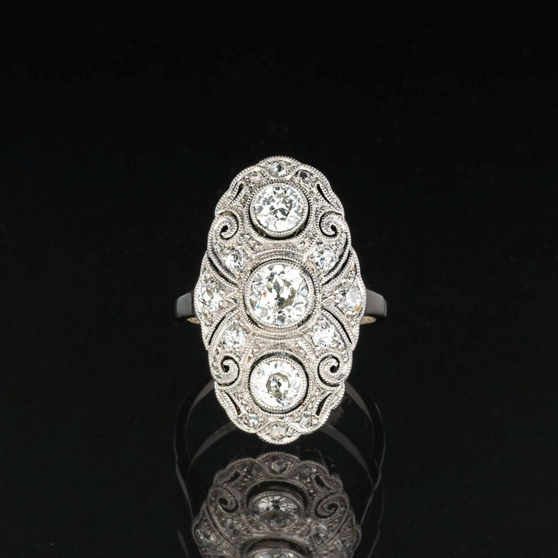 Jugendstil Diamant-Ring.