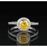 Vivid Fancy Diamant-Ring.
