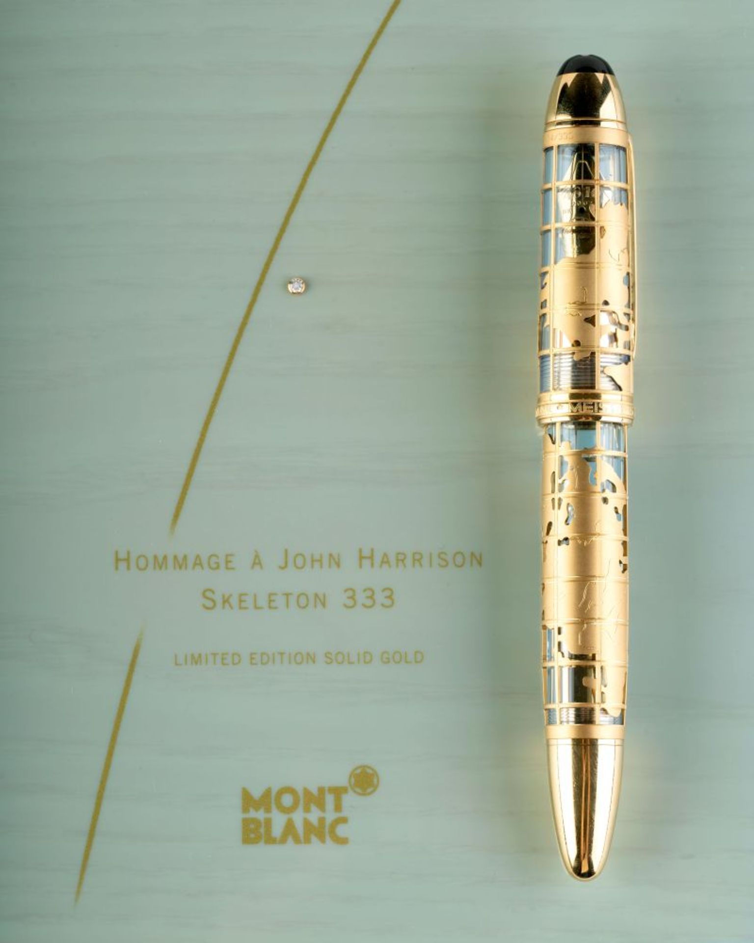 Montblanc. A Limited Edition Fountain Pen Sceleton 'Hommage à John Harrison'.