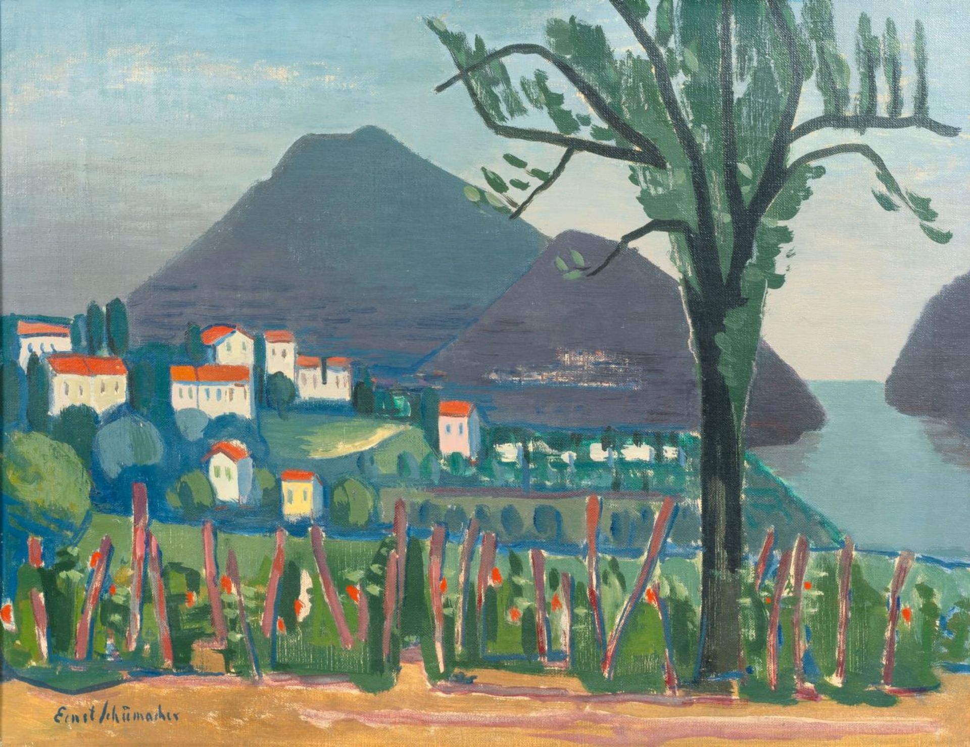 Schumacher, Ernst (Mönchengladbach 1905 - Berlin 1963). Southern Landscape.