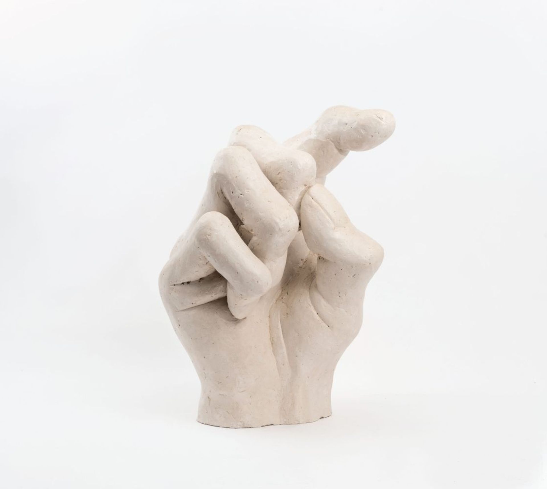 Neumann, Evelyn. A Large Plaster Sculpture 'Right Hand'.