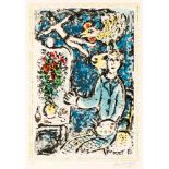 Marc Chagall (Witebsk 1887 - St.-Paul-de-Vence 1985). L'Atelier bleu.