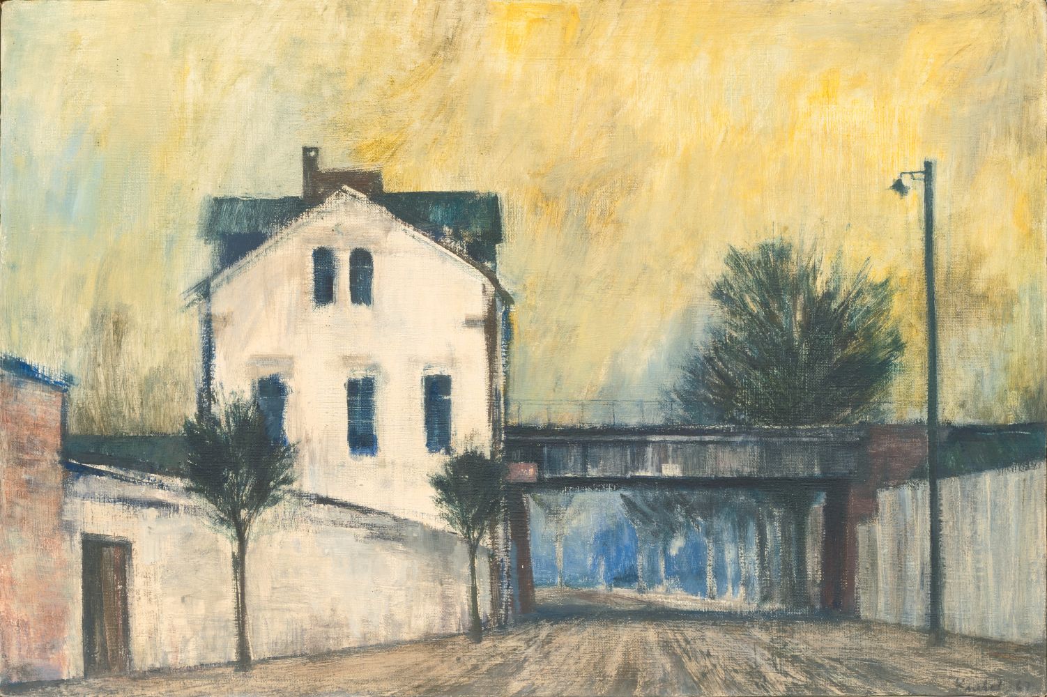 Knebel, Konrad (Leipzig 1932). House with yellow Sky.