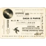 Theo van Doesburg (Utrecht 1883 - Davos 1931). Conférence Dada à Paris, Weimar 25. September 1922.
