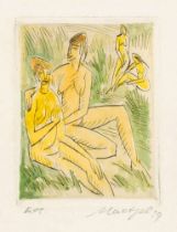 Maetzel, Emil (Cuxhaven 1877 - Hamburg 1955). Four Nudes.