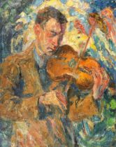 Helbig, Walter (Falkenstein 1878 - Ascona 1968). Portrait of the Violinist L. K.