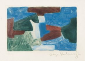 Poliakoff, Serge (Moskau 1900 - Paris 1969). Composition bleue, verte et brune.