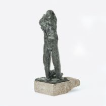 Stötzer, Werner (Sonneberg 1931 - Altlangsow 2010). A Kneeling Male Nude.