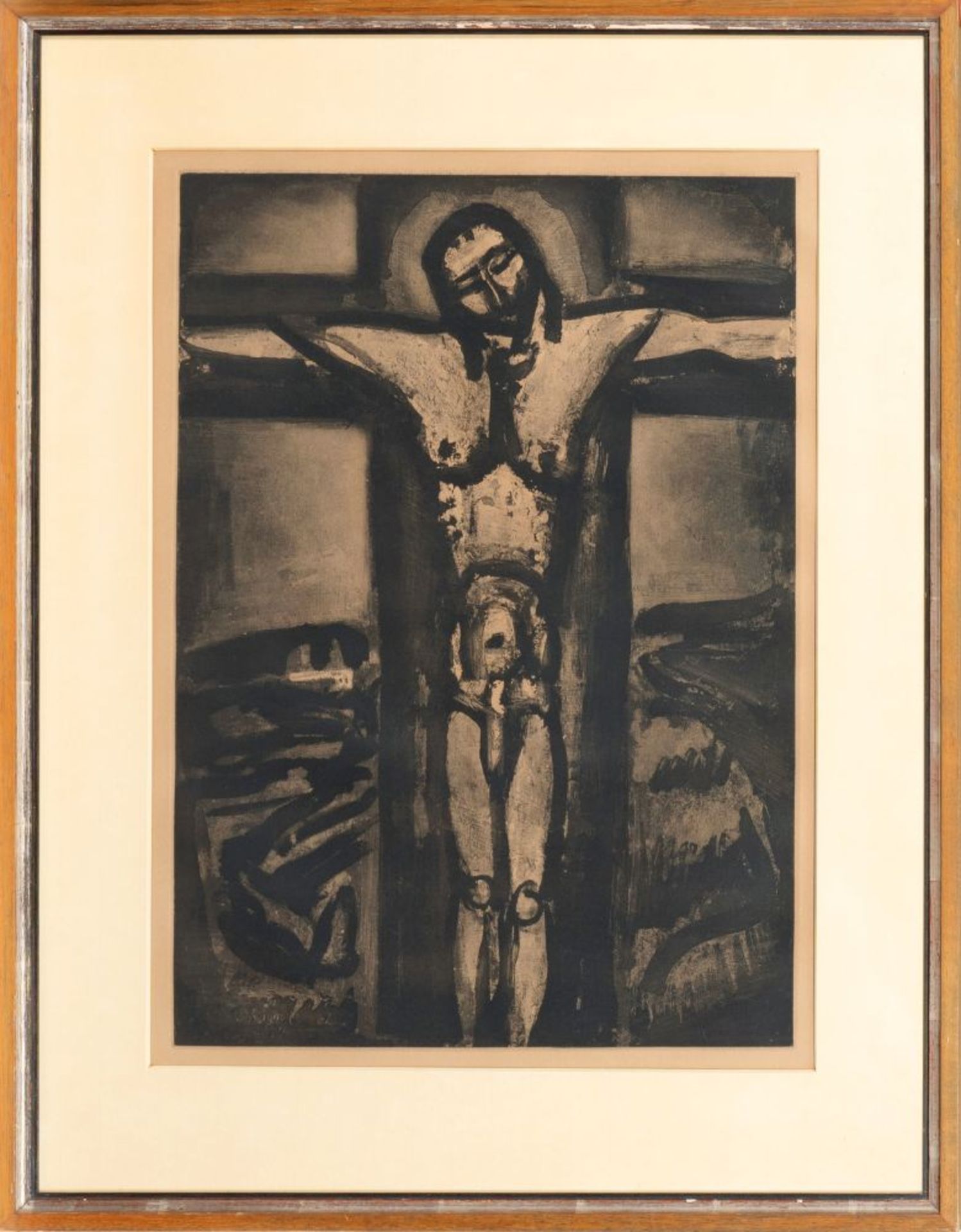 Georges Rouault (Paris 1871 - Paris 1956). Sous un Jésus en croix oublié là. - Bild 2 aus 2