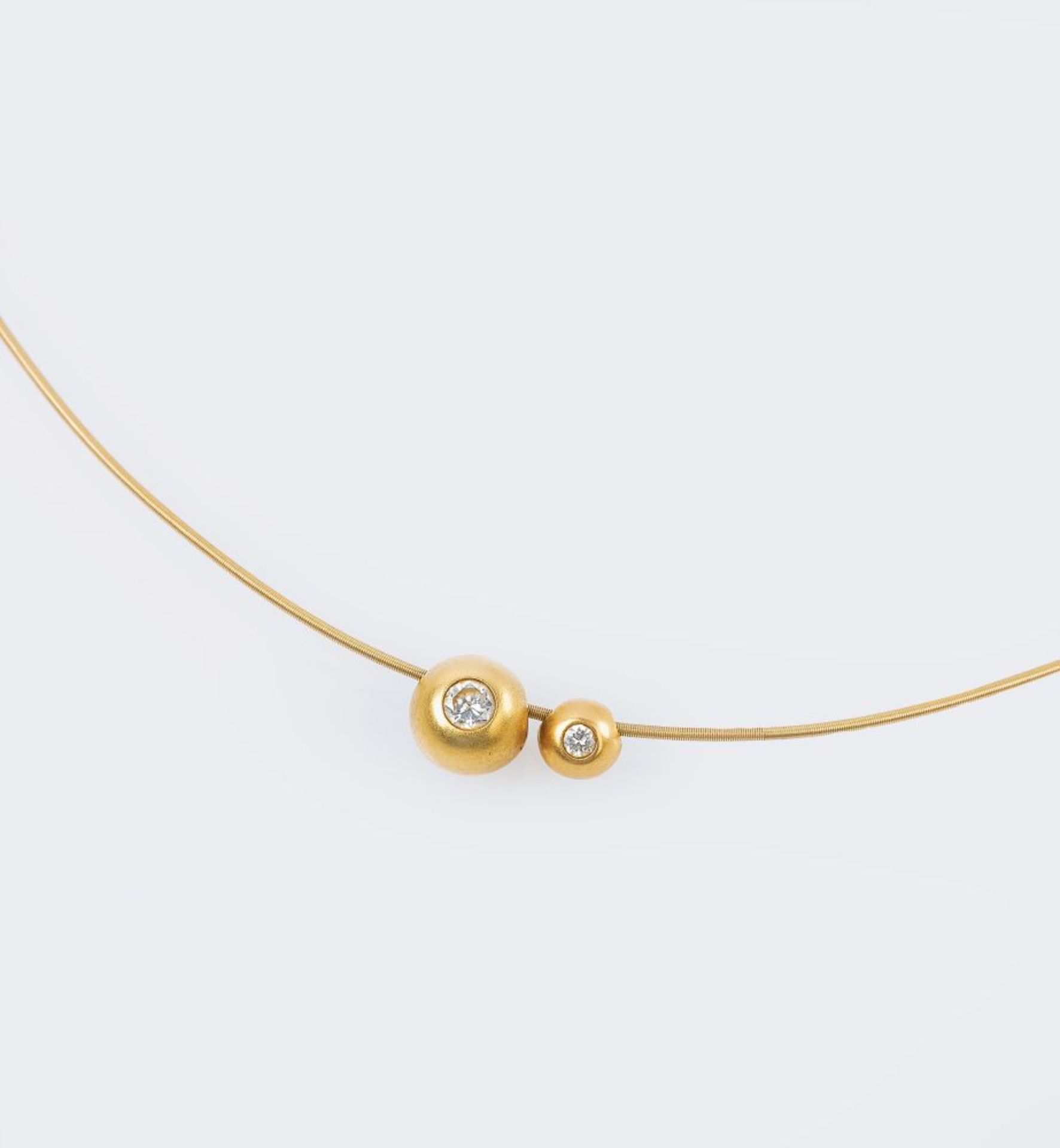Niessing. A Choker with two Solitaire Diamonds.