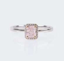A rare Fancy Diamond Ring 'Pink Diamond'.