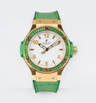 Hublot. A Wristwatch Big Bang Tutti Frutti with Peridots.