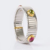 Bulgari. A Bangle Bracelet with Tourmaline.