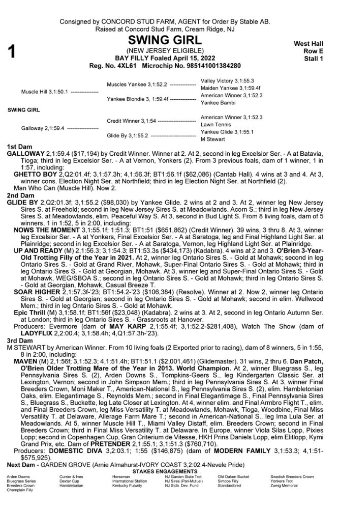 2023 Standardbred Horse Sales Company Annual Sale (Day 1)