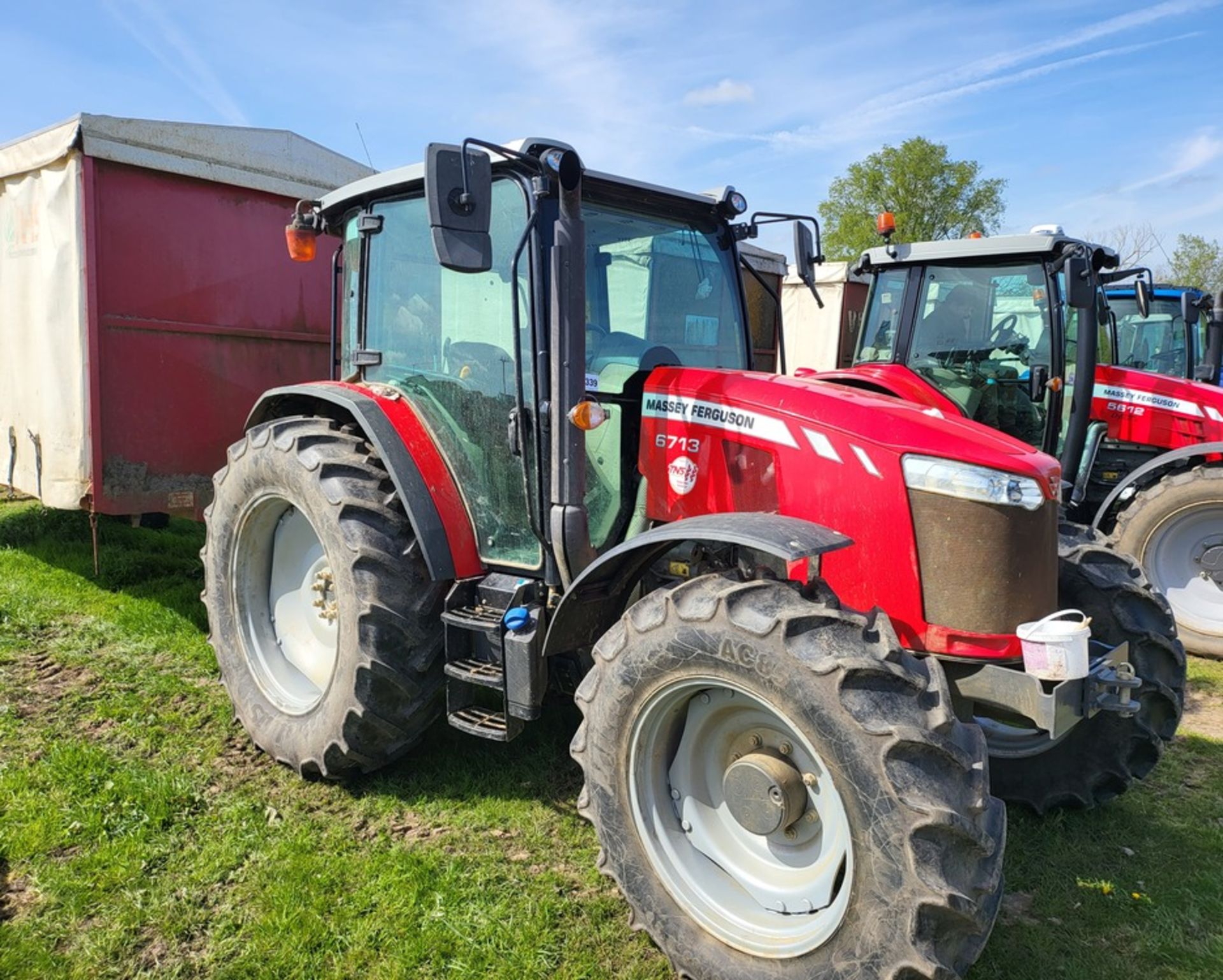 Massey Ferguson 6713 4wd tractor, Pnumatic hitch. Ad Blue. Reg no AY20 AAO Hours 2451 - Image 3 of 5