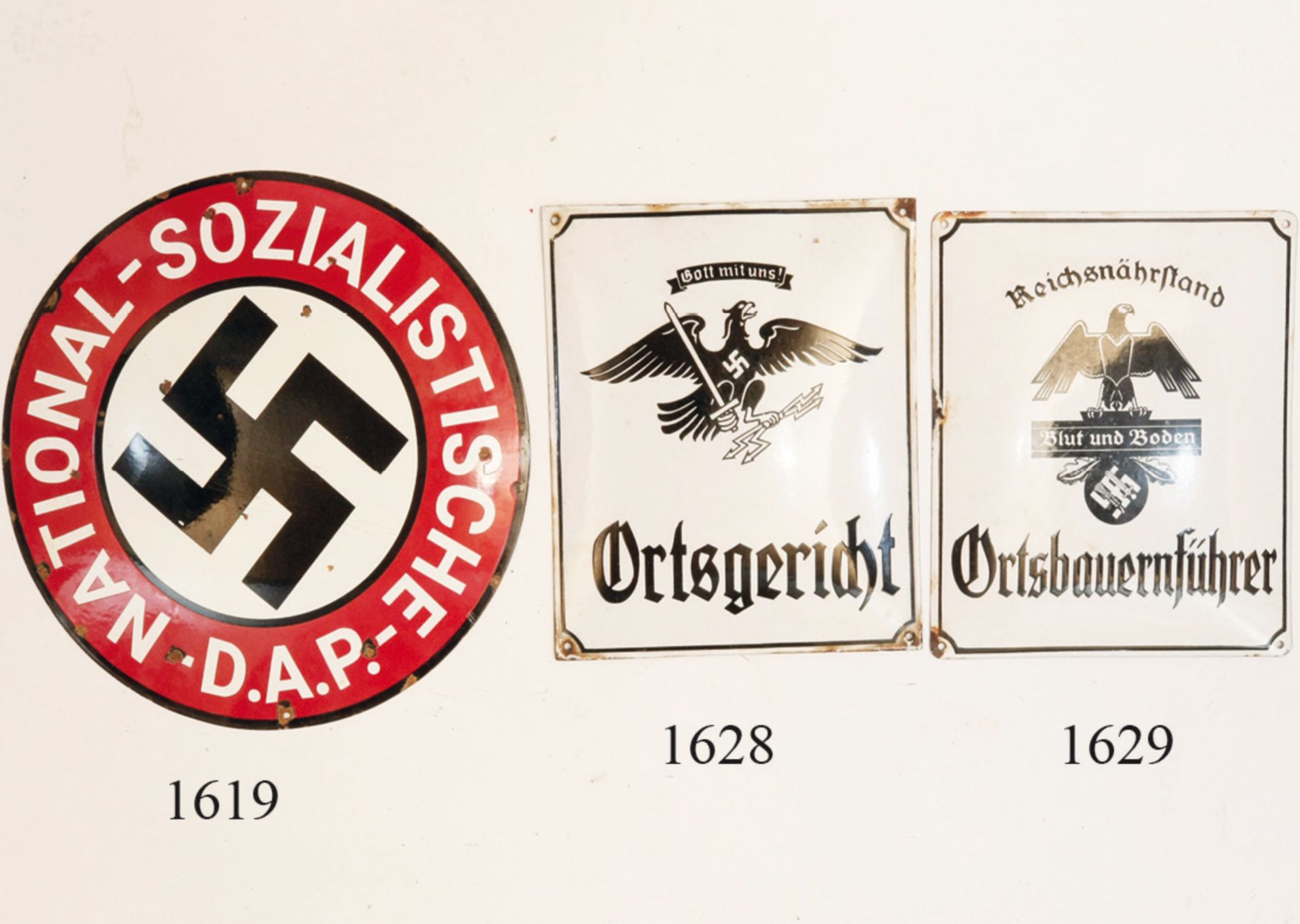 Emailleschild, NSDAP