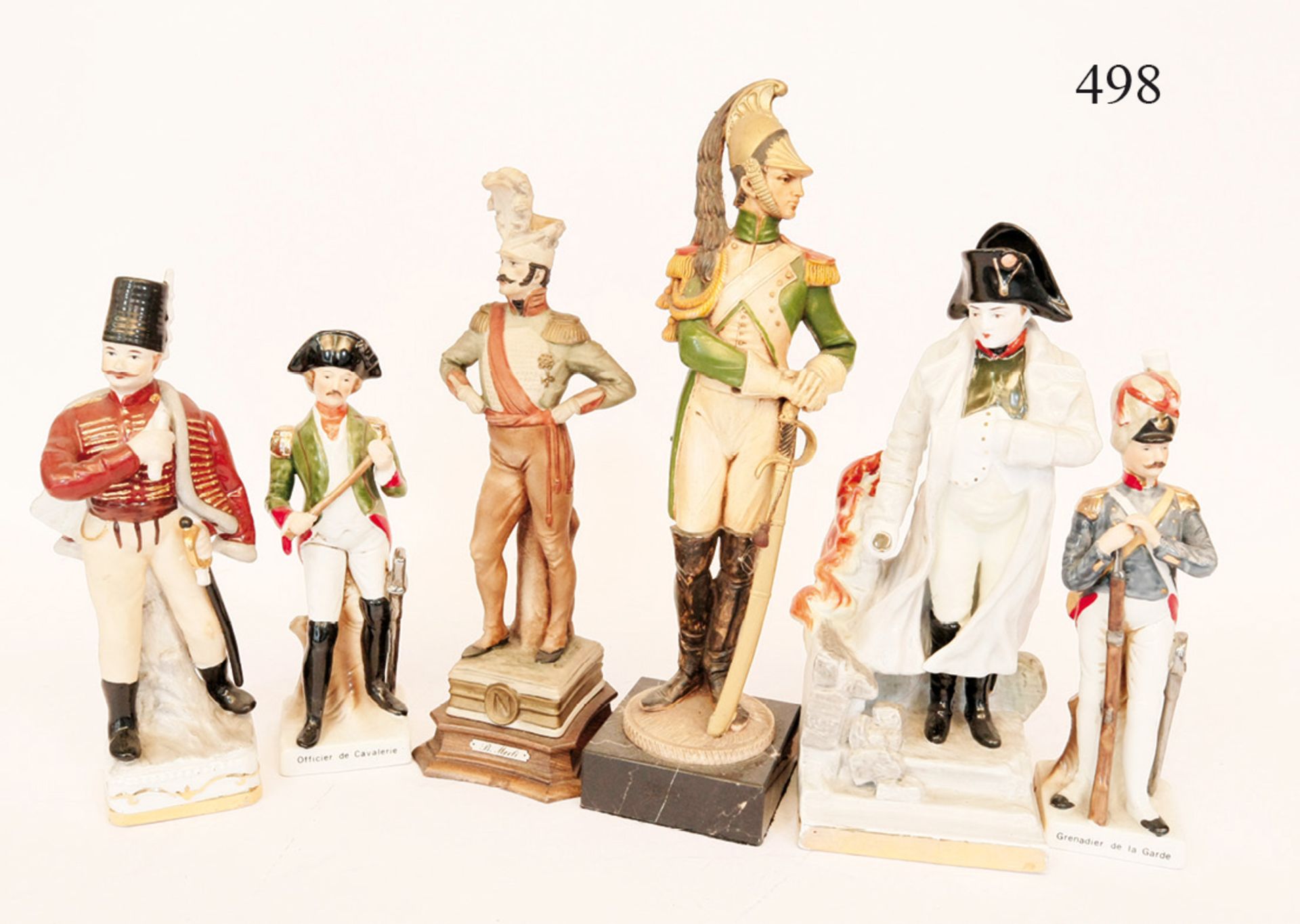 Konvolut 6 napoleonische Porzellanfiguren