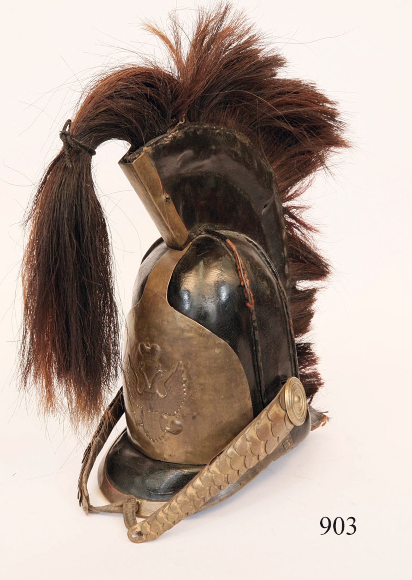 Raupenhelm, altes Modell, um 1820