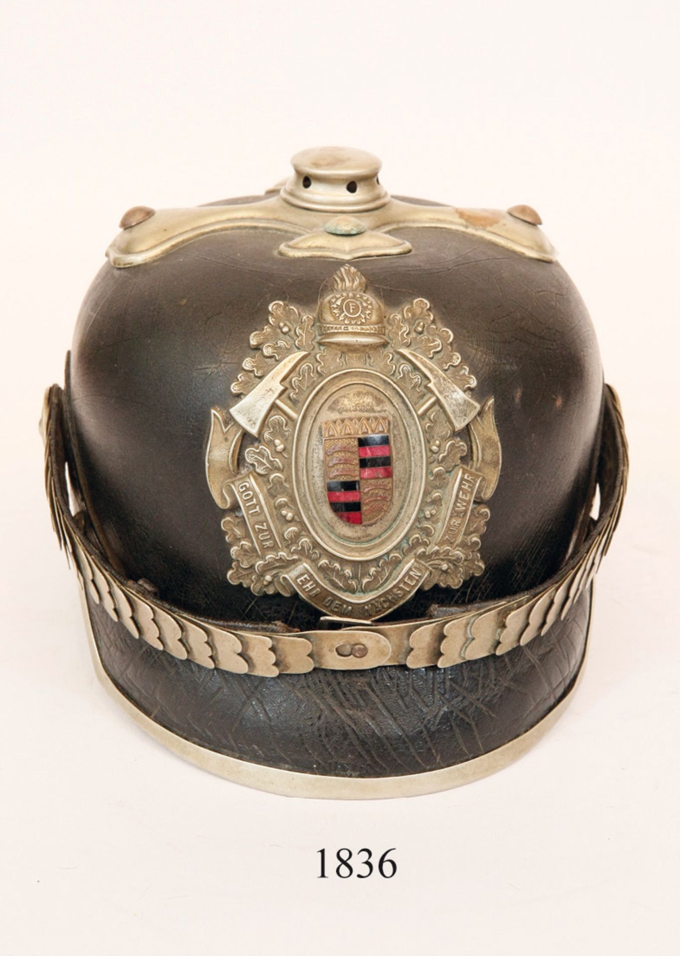 Württemberg, Helm für Feuerwehrkommandanten, 1924