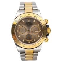 A GENTLEMAN'S TWO-TONE WRISTWATCH, ROLEX DAYTONA