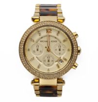 A GOLD-PLATED WRISTWATCH, MICHAEL KORS