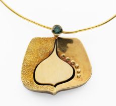 A GEM-SET PENDANT NECKPIECE BY PETER CULLMAN