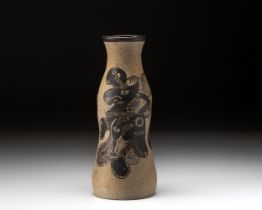 A RORKE'S DRIFT STONEWARE VASE BY JOEL SIBISI, 1982