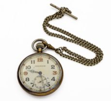 A MILITARY POCKET WATCH, JAEGER LECOULTRE