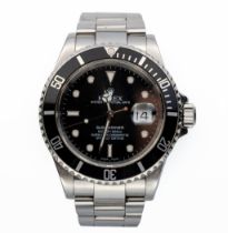 A GENTLEMAN'S STAINLESS STEEL WRISTWATCH, ROLEX SUBMARINER