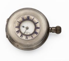 A SILVER HUNTER-CASED POCKET WATCH, WALTHAM