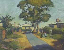 George Milwa Mnyaluza Pemba (South African 1912 - 2001) STREET SCENE