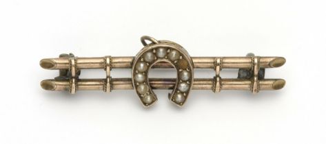 A PEARL SET BROOCH, CIRCA 1900