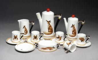 A ROYAL DOULTON 'REYNARD THE FOX' COFFEE SET